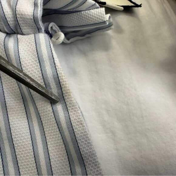 Tuckernuck Women Grosgrain Trim Oxford Stripe Bouvier Mini Dress Sz Small Preppy - Picture 8 of 11